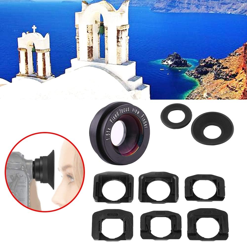 Beufee 1.5X 360 Eyepiece Magnifier, Fixed Focus Viewfinder Eyepiece Magnifier Eyecup Rotatable Design Replaces Eye Cup