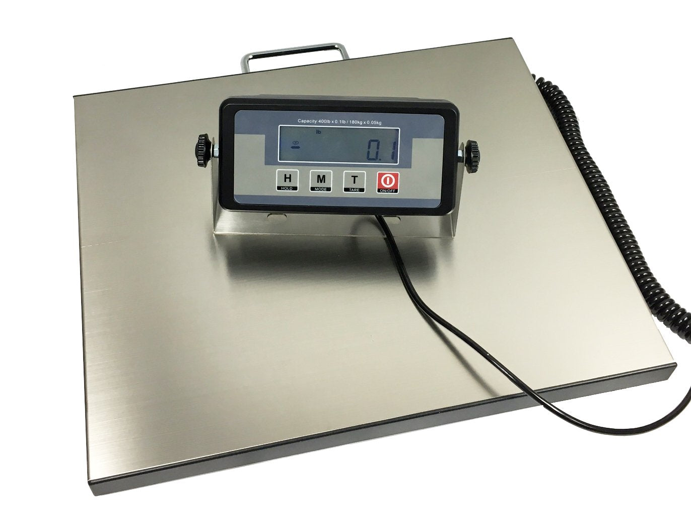 Angel USA 400 Pound Capacity Digital 16.75 X 13.75 Inches Stainless Steel Platform Postal Shipping Scale, for Busniess Office Home Warehouse Package Lugggage