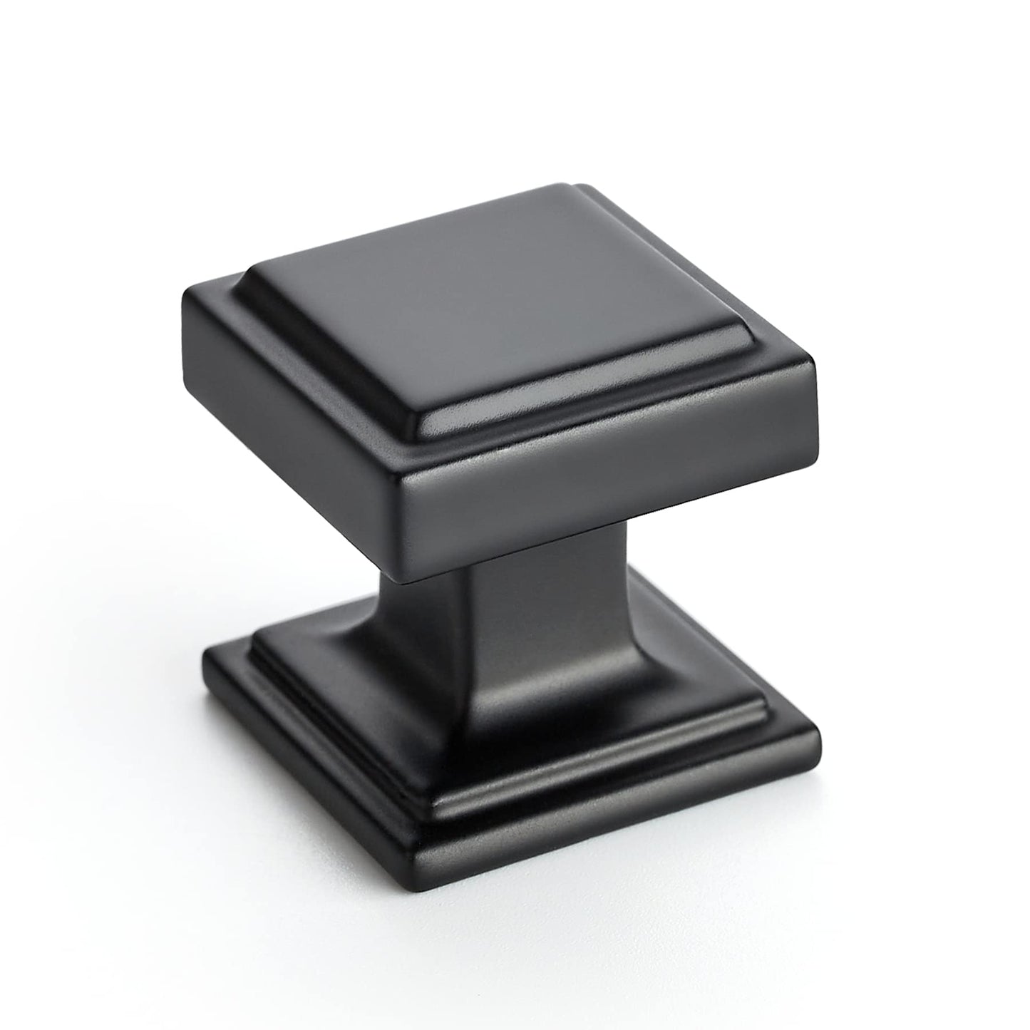 Ravinte 20 Pack Matte Black Square Kitchen Cabinet Knobs,Zinc Solid Drawer Pulls,Farmouse Cabinet Handles for Cupboard, Dresser, Closet and Bathroom, Modern Cabinet Hardware for Cabinets