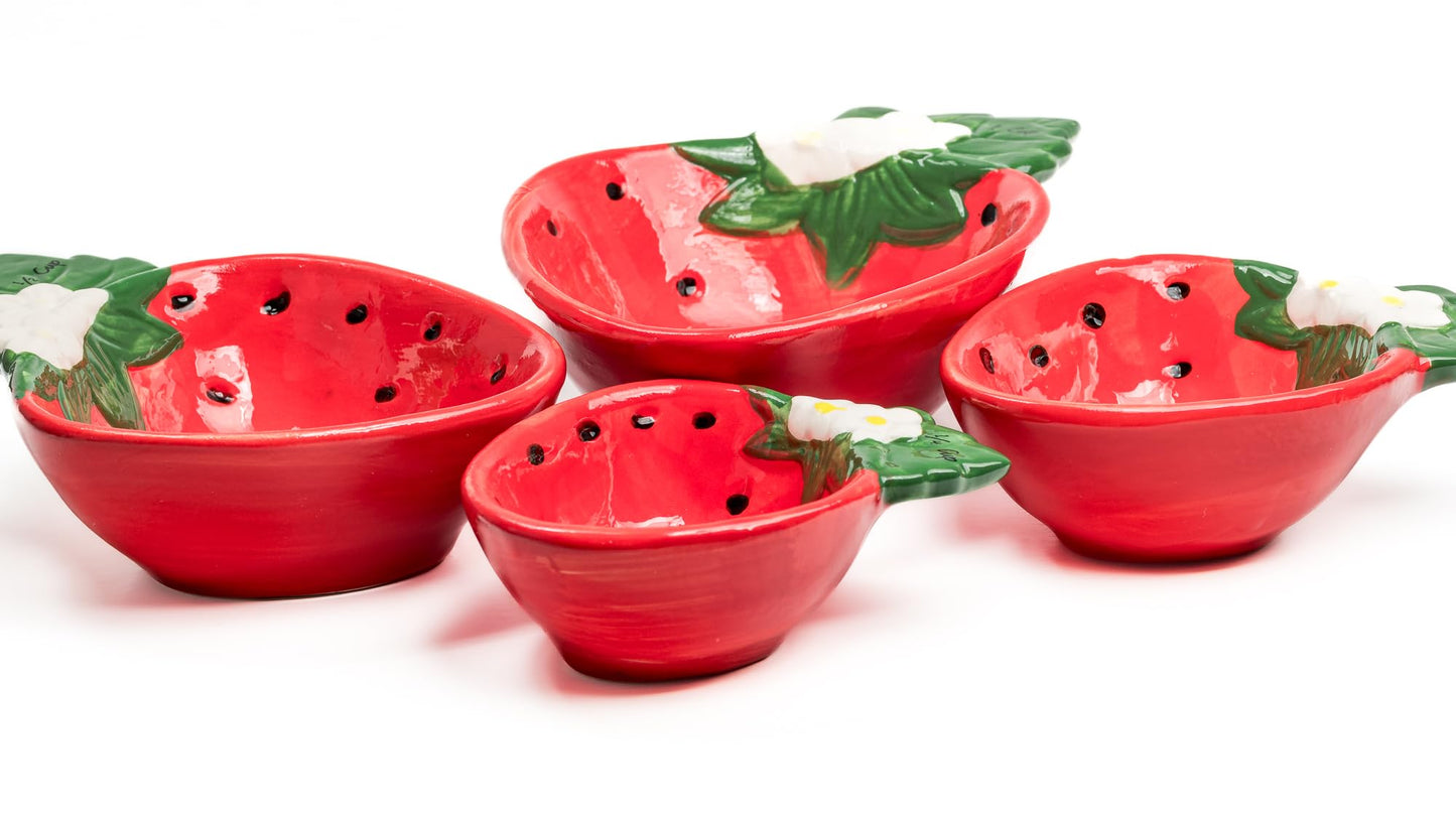 10 Strawberry Street Strawberry Measuring Cups, set of 4