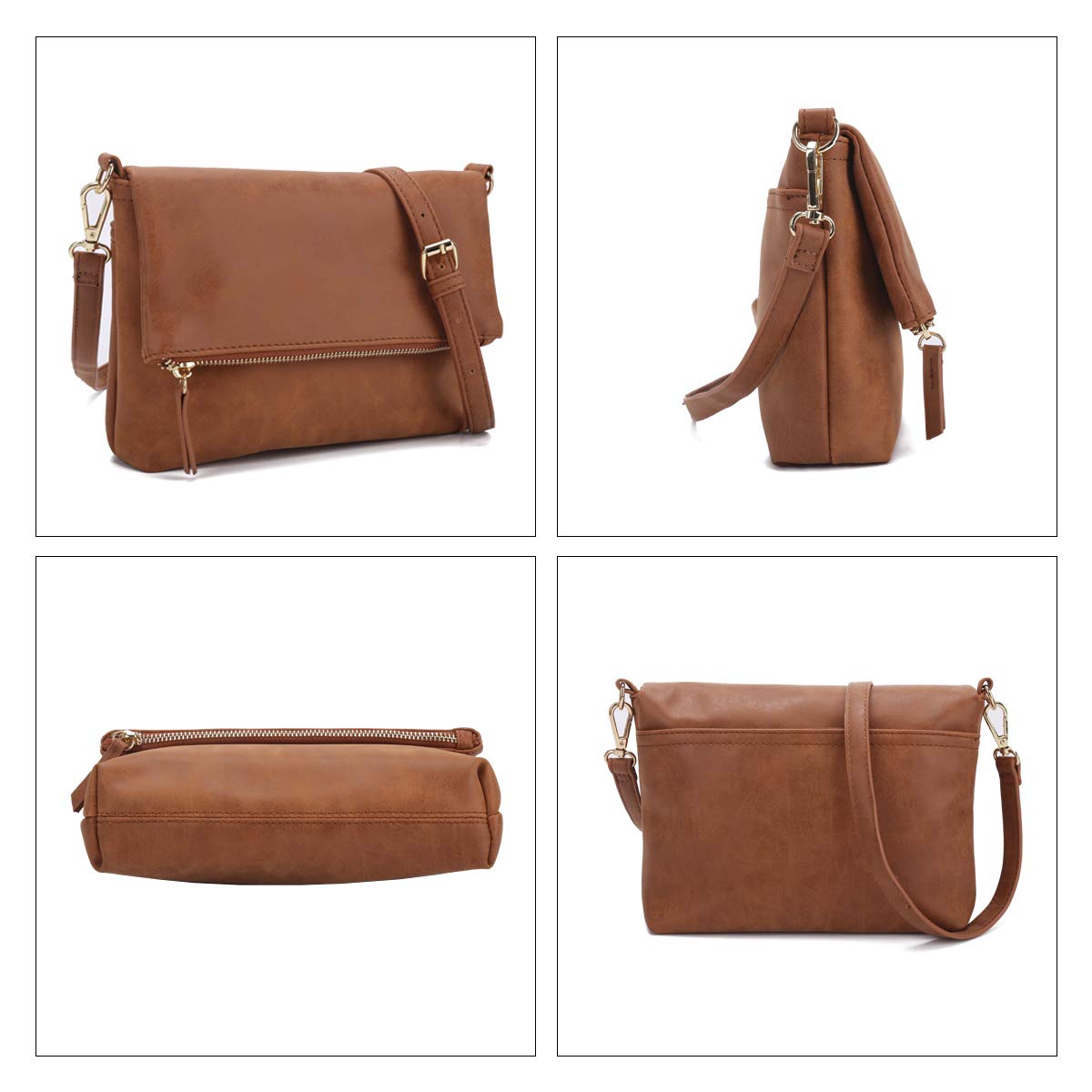 Gladdon Small Crossbody bags for Women Cross body Purse Shoulder Bag Brown