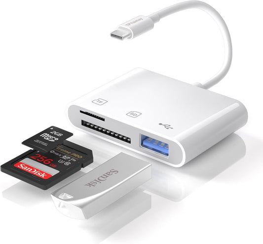 TPYoimay 3 1 15, S10/S9 USB C to Micro SD TF Memory Card Reader, in USB Camera Card Reader Adapter, Compatible
