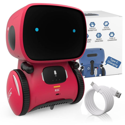 98K Robot Toys for Girls and Boys Rechargeable, Touch and Voice Control Robots Interactive Talking Smart Partner and Teacher with Singing, Dancing, STEM Toy Gifts for Kids Age 3 and Up