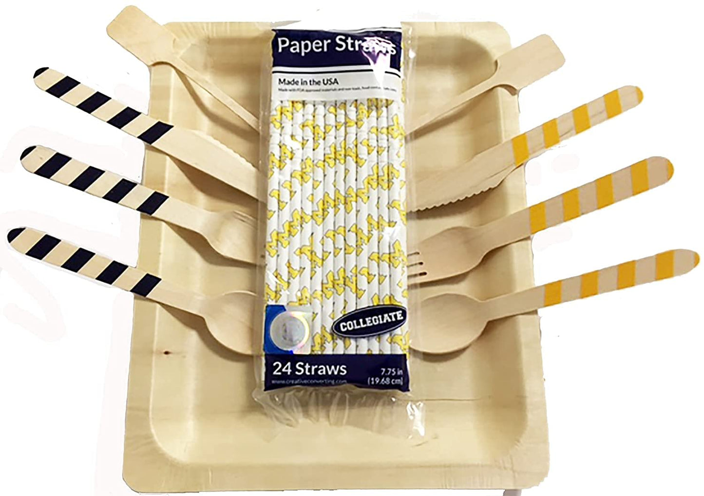 Perfect Stix Green Fork 158-250ct Disposable Wooden Forks (Pack of 250), Plain Forks, 6"L x 1.3"W
