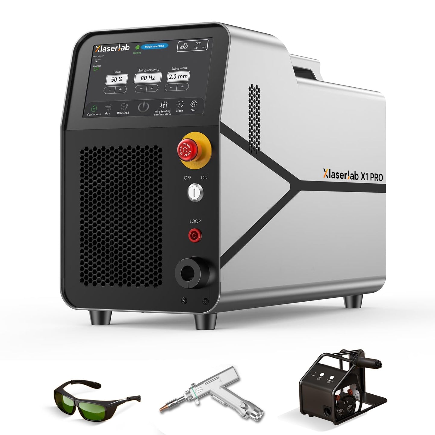 X1pro 700W Laser Welding Machine – 6-in-1 Handheld Fiber Laser Welder for Welding, Cutting, Cleaning, Rust Removal, Underwater Welding & CNC Retrofit – Equipped with Auto Wire Feeder