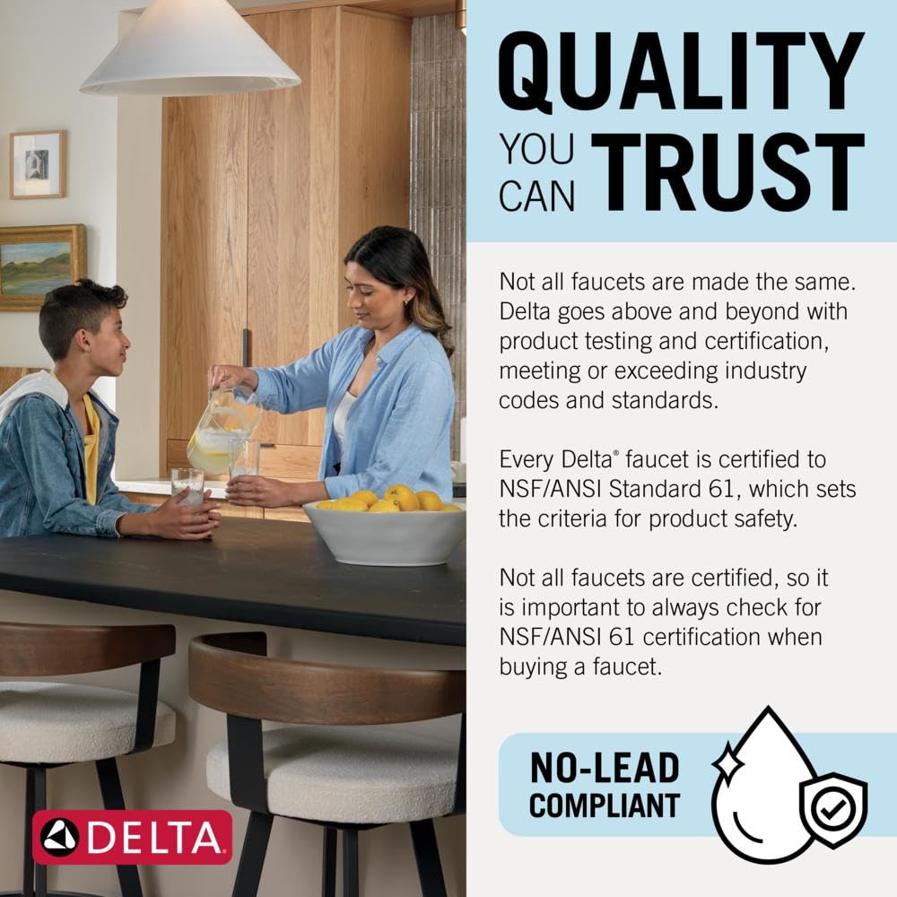 Delta Cordova Touchless Kitchen Faucet with Touch Technology, Brushed Nickel Kitchen Sink Faucet with High Pressure ProClean Spray, Single Hole, Lumicoat Arctic Stainless 9085TL-AR-PR-DST