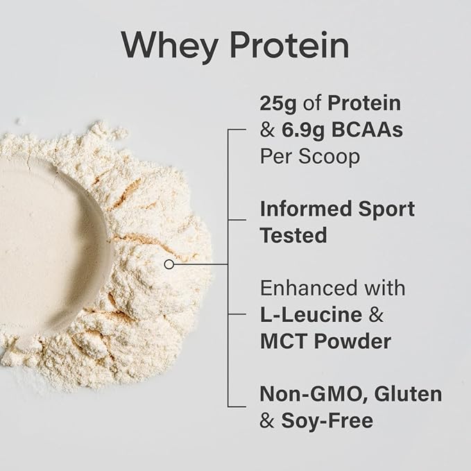 Sports Research Whey Protein Isolate - Sports Nutrition Protein Powder 25g per Serving - 2.1lb Bag Whey Protein - Vanilla Flavor - Bulk Protein Powder, 26 Servings