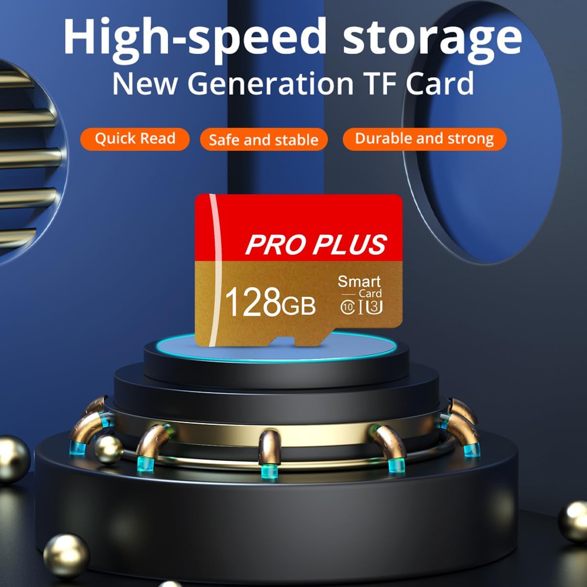 Bliksem 2 Pack 128GB C10 A1 (TF162 128GB) TF Card with Adapter, High Speed Memory Card, UHS-I Memory TF Card