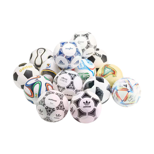 adidas World Cup Historical Mini and Club Ball Set - Replicas of Last 15 FIFA World Cup Match Balls (5, Club Ball Historical Set)