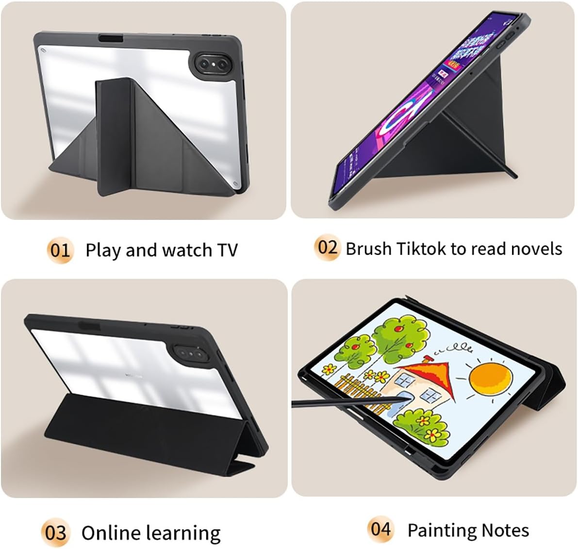 MUDASANQI 11.5 2023 Heavy Duty Case Compatible With Huawei Matepad Air Smart Tablet Cover Case,Slim Protective Folio