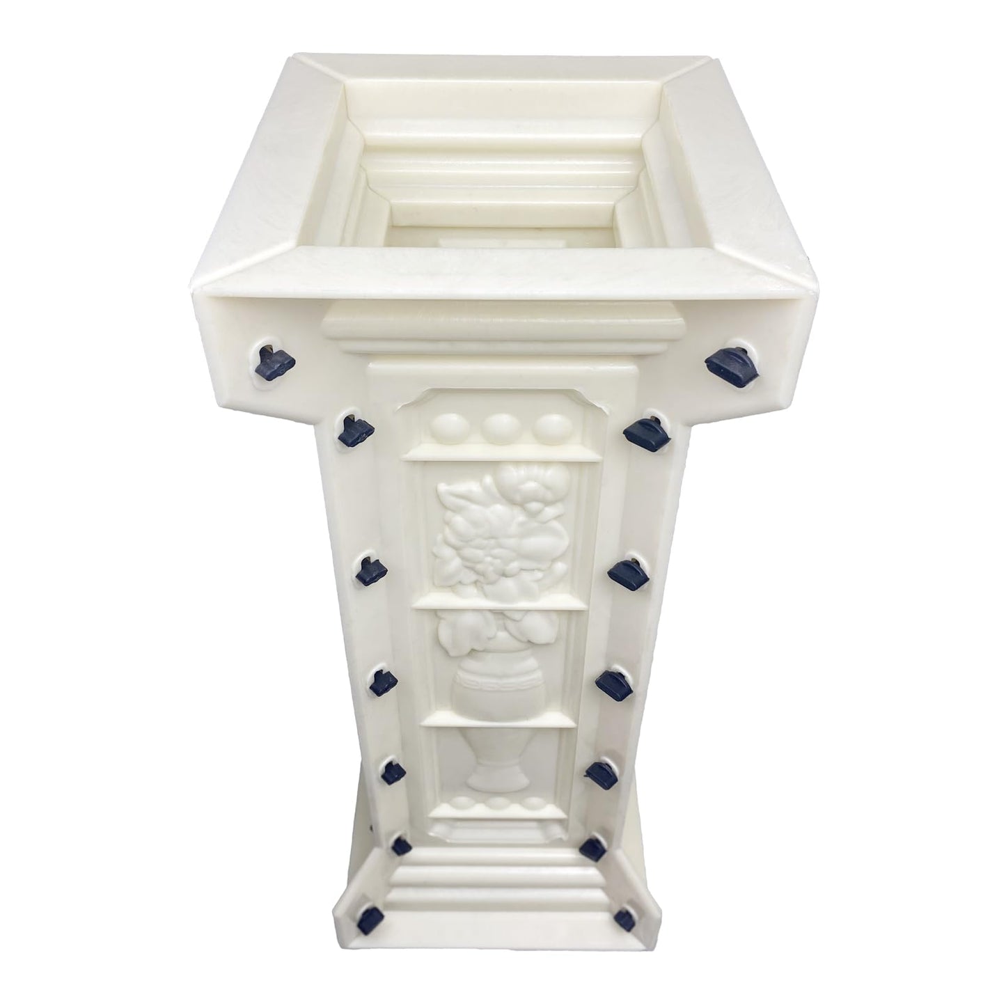 DIYUNIMOULD Concrete Balcony Mold, 26.78 Inches Balcony Spacing Column Mold for Garden Park Balcony Decoration (Chrysanthemum), White