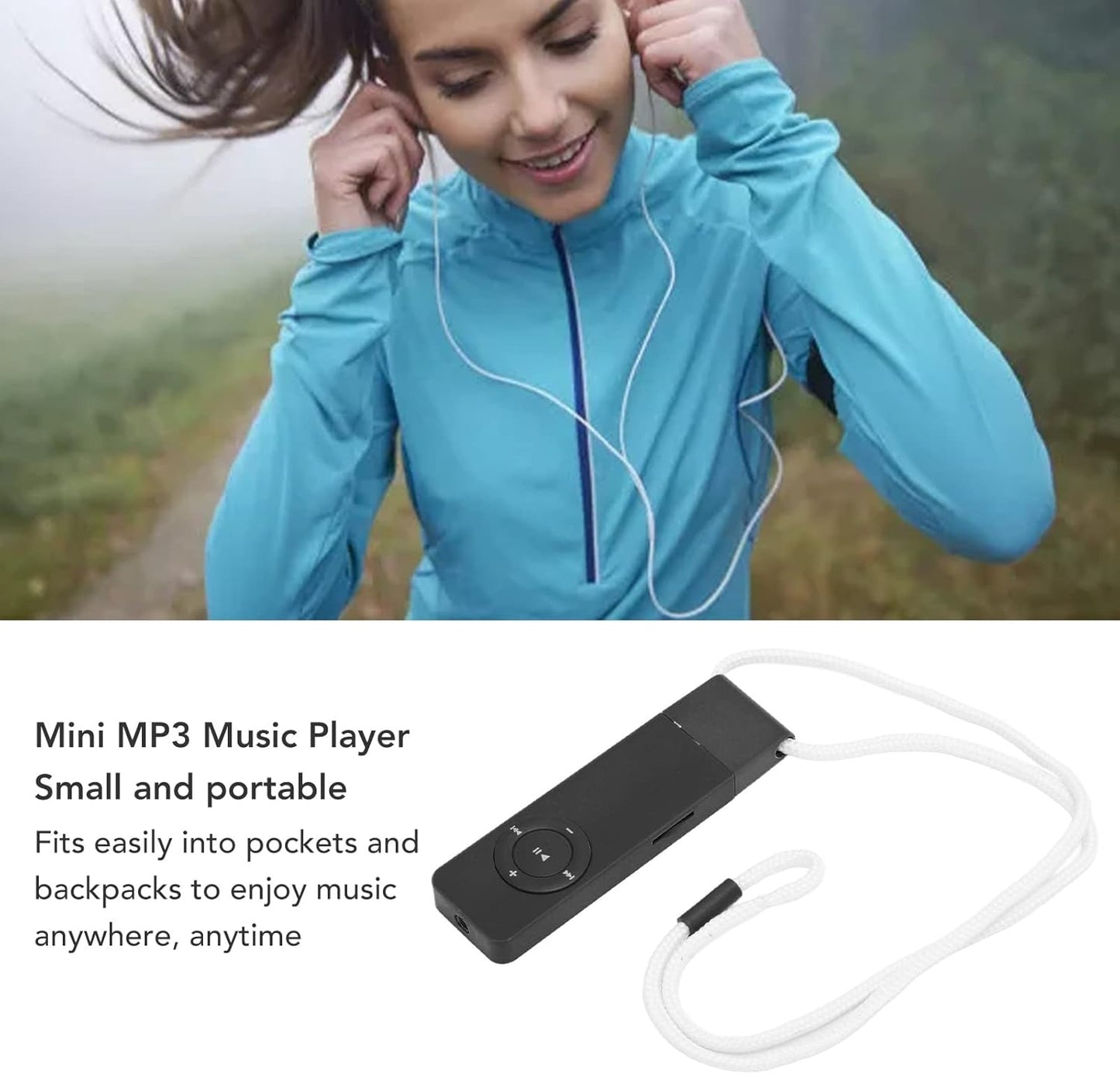 Denash MP3 64GB Compact and Portable Lossless Sound Player, Long Battery Life and Memory Card Support, for Students