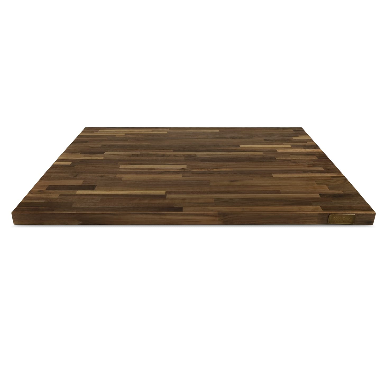 CONSDAN Butcher Block Counter Top, Walnut Solid Hardwood Countertop, Wood Slabs for Kitchen, Reversible, Both Side Polished, Prefinished with Food-safe Oil, 1.5" Thickness, 30"x25"