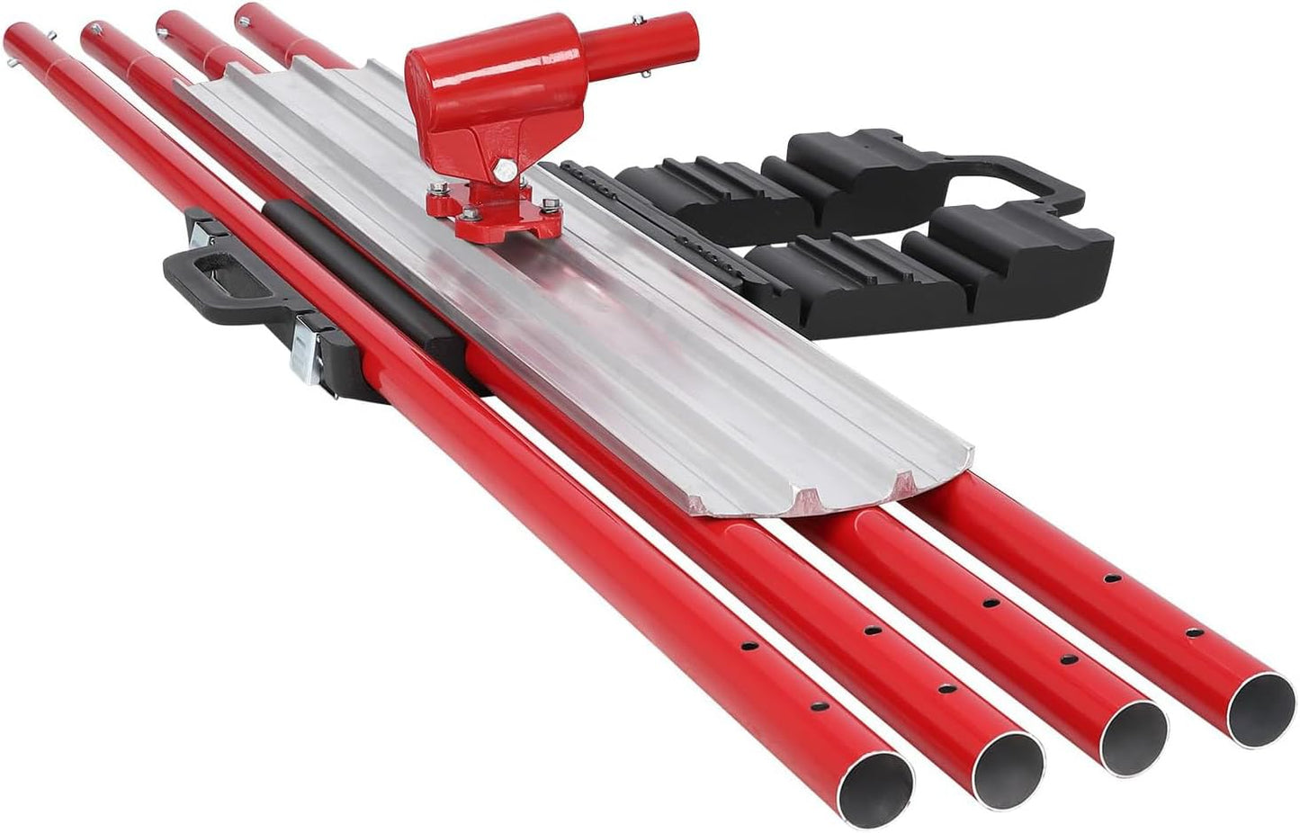 Bull Float Magnesium Concrete Float 48 x 8 Round End Concretes Floats Tools Cement Tool Bull Concrete Kit Bull Float with 4 Float Handle Bull Floats Bracket Concretes Tools Finishing Bulls