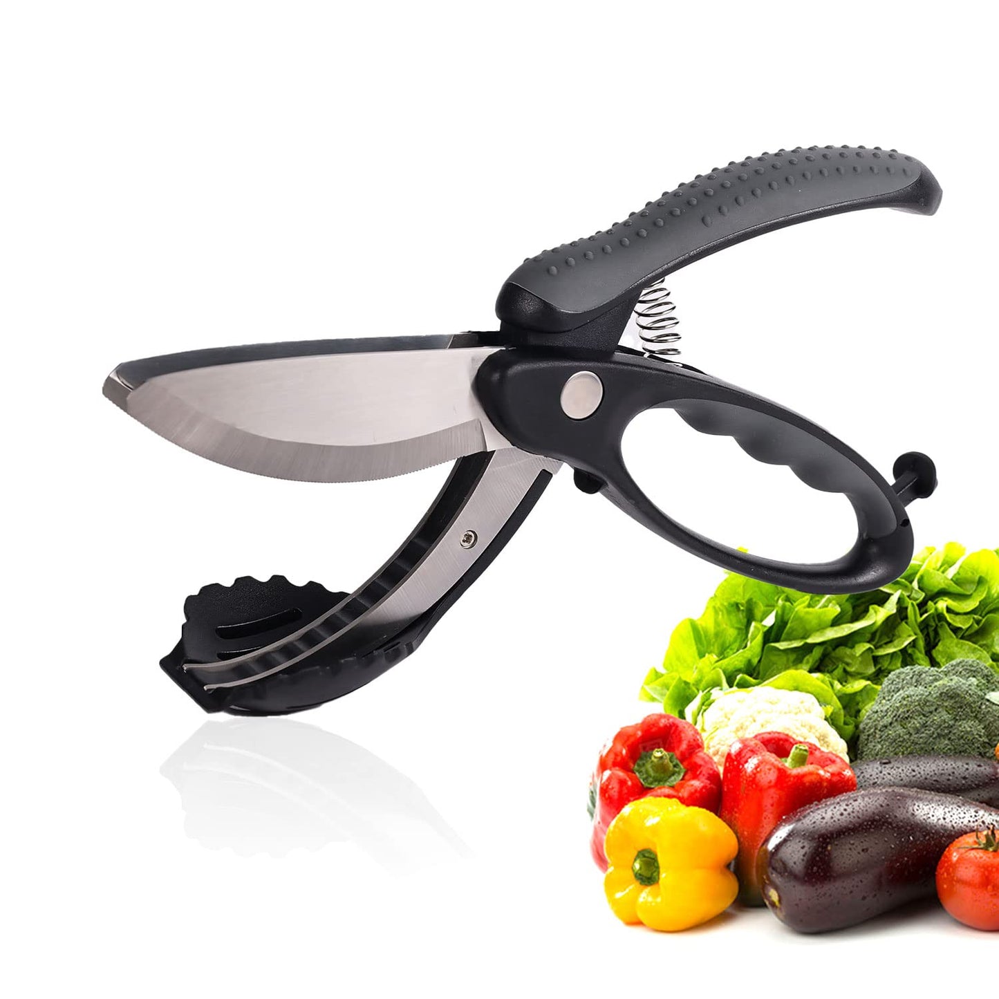 Salad Scissors, Multifunctional Salad Chopper Scissors Heavy Duty Kitchen Stainless Steel Scissor Chopper for Kitchen Cutting Tool