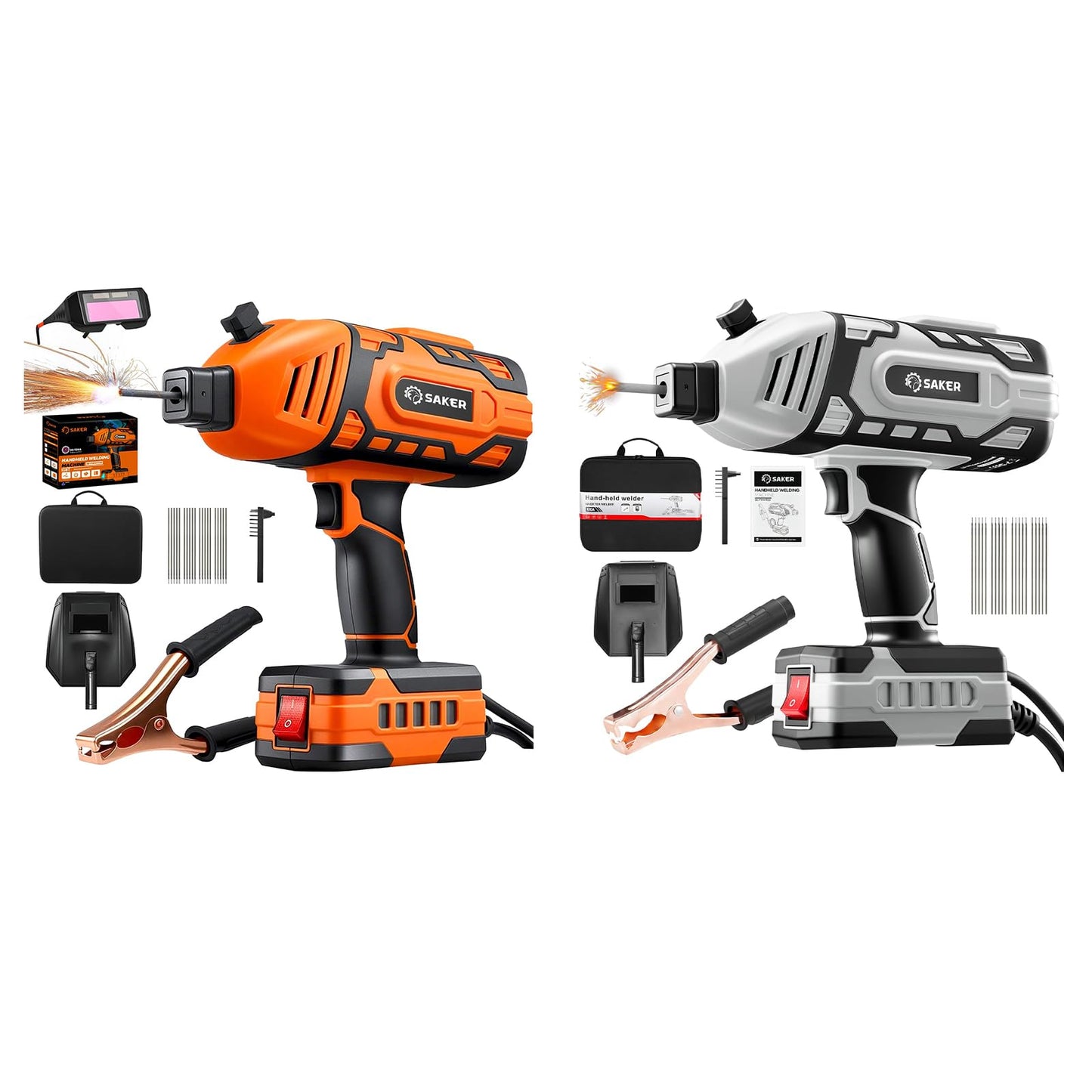Saker Portable Electric Welding Machine(Grey)-Saker Portable Welding Machine(Orange)