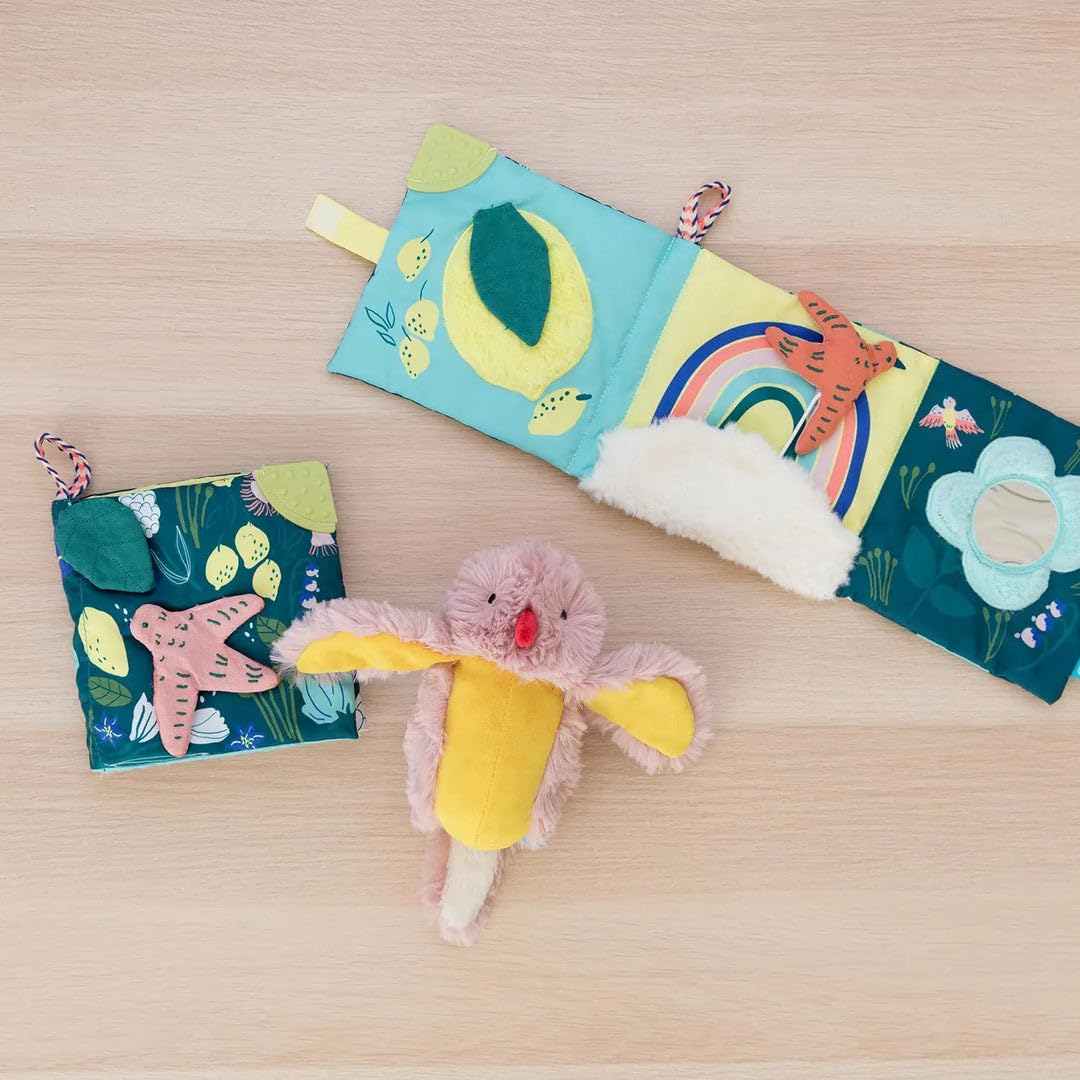 Manhattan Toy Songbird Soft Activity Pat Mat for Babies with Teether, Crinkle Paper and Baby-Safe Mirror