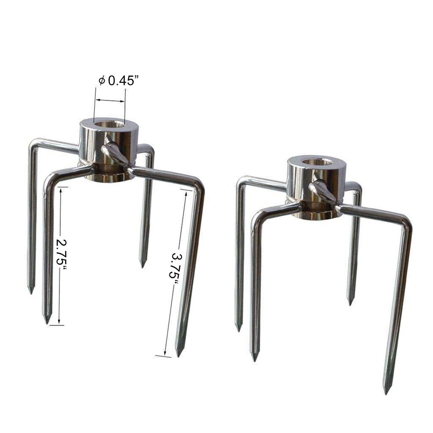 Kosmosta Stainless Steel Rotisserie Meat Forks BBQ Grill Rotisserie Spit Meat Forks Replacement 4-Prong-Fits for 5/16" Square rotisserie spit rods