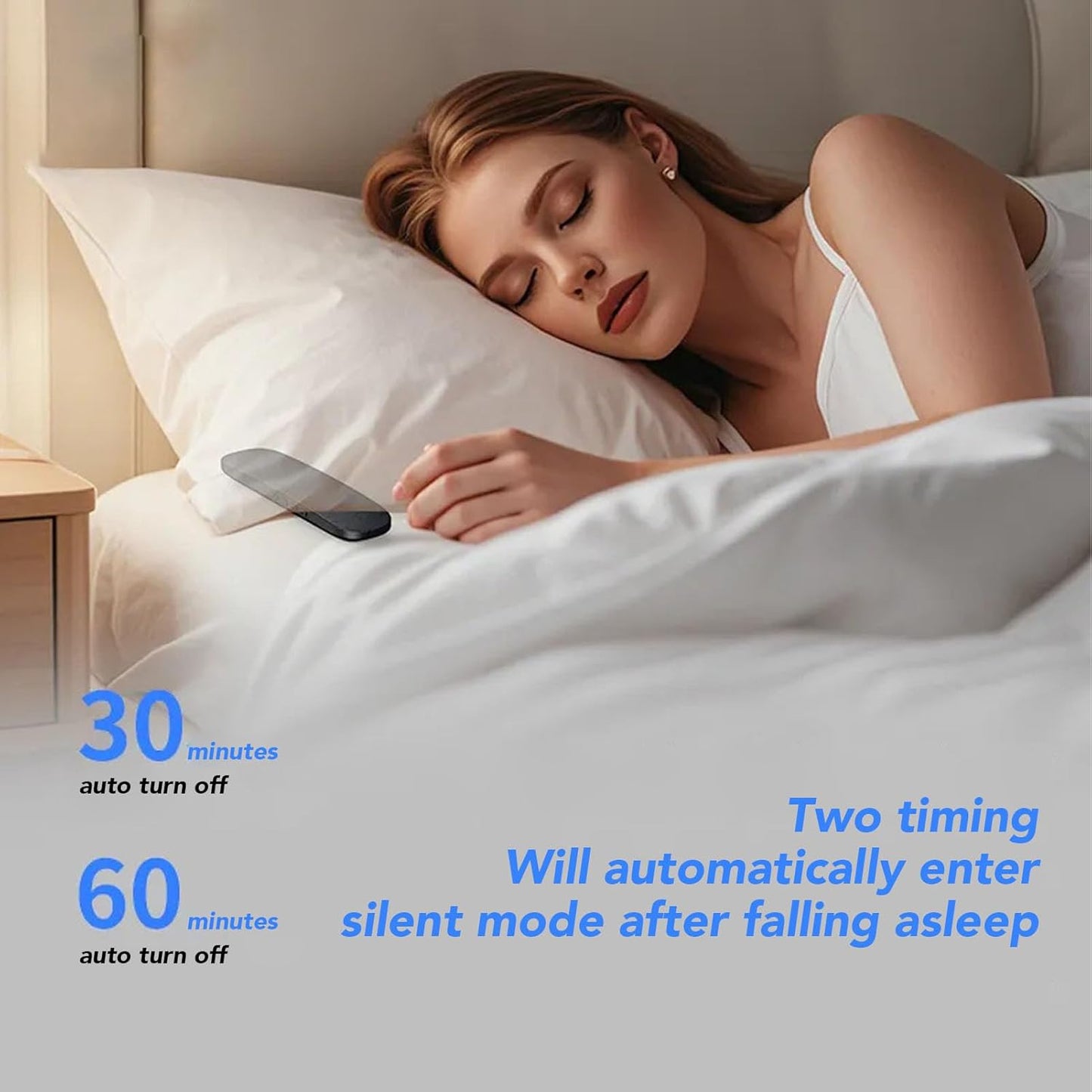 30 60 EBTOOLS Pillow Speaker for Sleeping, Portable Bluetooth Sleep Sound Machine with Minute Auto Shutoff, HiFi Sound