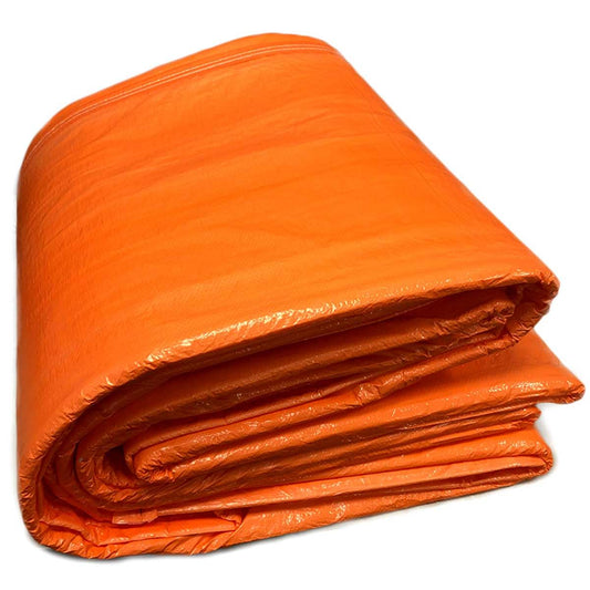 Moose Supply Concrete Curing Blanket Cover, 6 x 24 Foot Heavy Duty Insulated Concrete Blanket with Foam Core, PE Coated Woven Tarp for Construction, Cement, and Landscaping, Orange