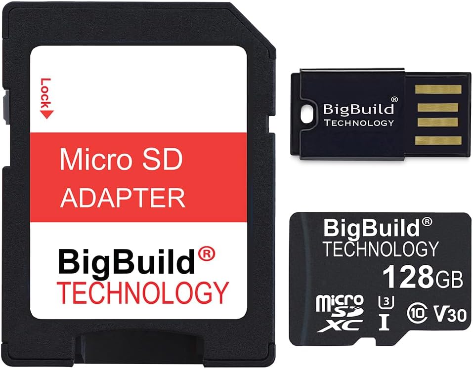 BigBuild Technology 128GB U3 M21, M23, NW-A306 Micro SDXC Memory Card for FiiO Sony Music Player