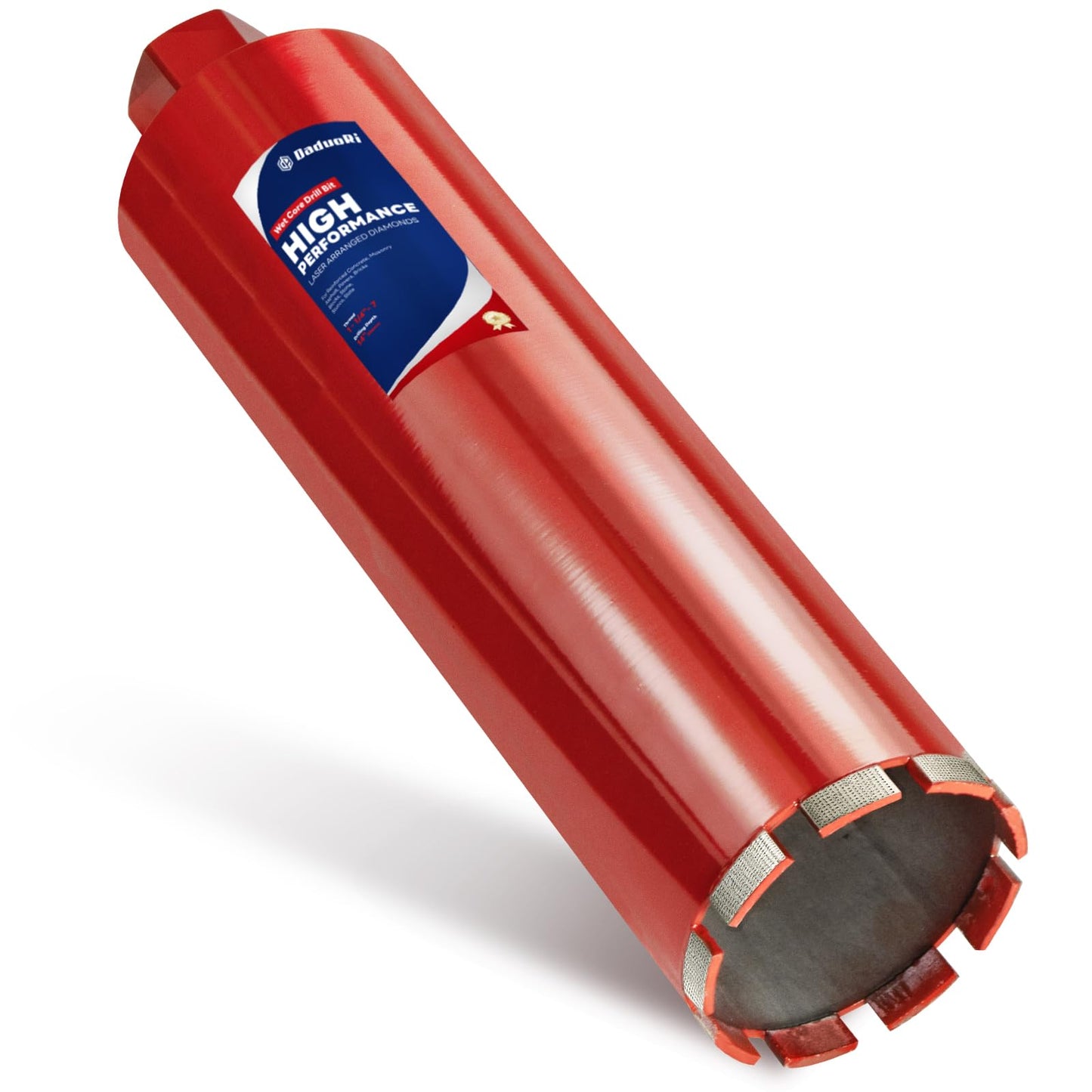 DaduoRi Premium 4-1/4" Wet Core Drill Bit for Hard Concrete with High-Density Diamond, Precision-Welded Segments, 1-1/4"-7 UNC x 14" Depth, Industrial Grade for Concrete Rebar, Brick, Masonry, Pavers