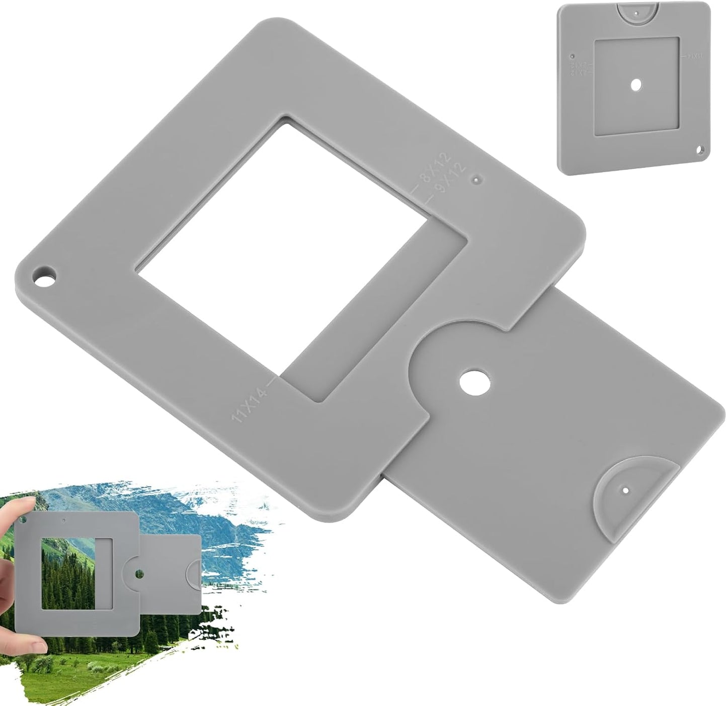 LiuLiXia 2Pcs View Finder, view finder with Color Isolation, View Catcher with Sliding Mechanism for Photography