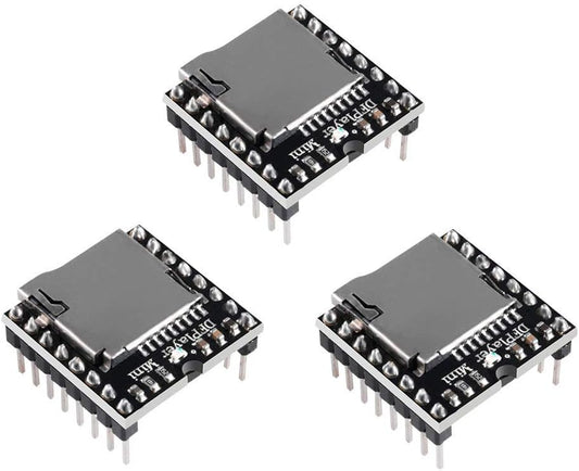 UMLIFE 3PCS MP3 MP3 Mini Player Audio Module Voice Decode Board TF Card U Disk IO/Serial Port/AD Board DFPlayer Audio