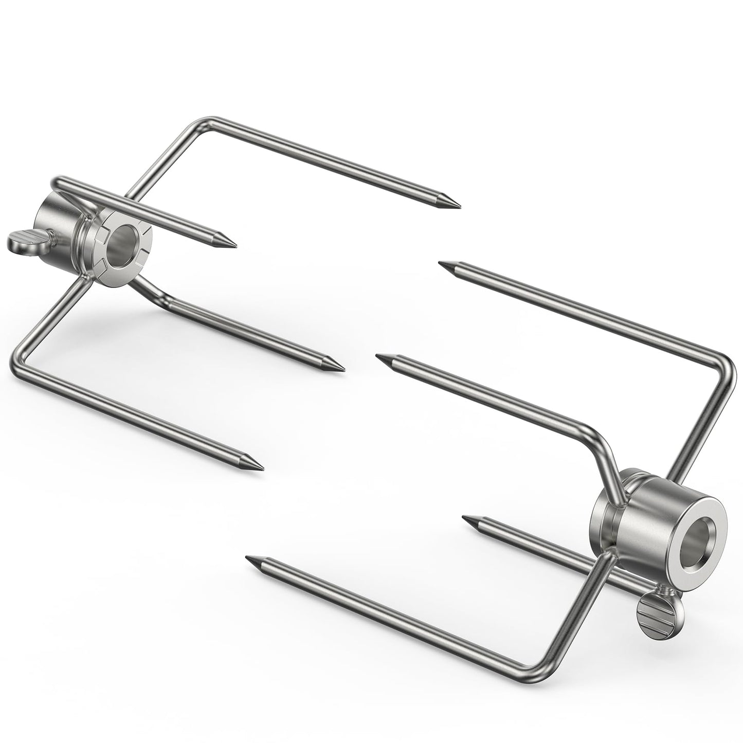 Onlyfire 6007 Stainless Steel Grill Rotisserie Meat Forks(1-Pair)- Only Fits 5/16" Square Spit Rods