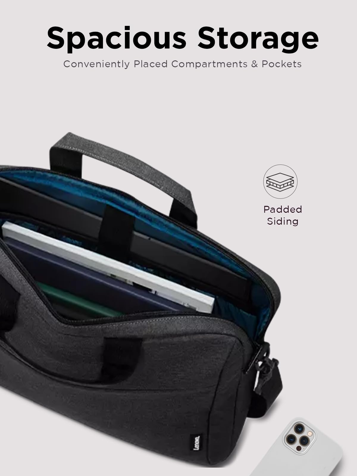 Lenovo Laptop Bag T210, Messenger Shoulder Bag for Laptop or Tablet