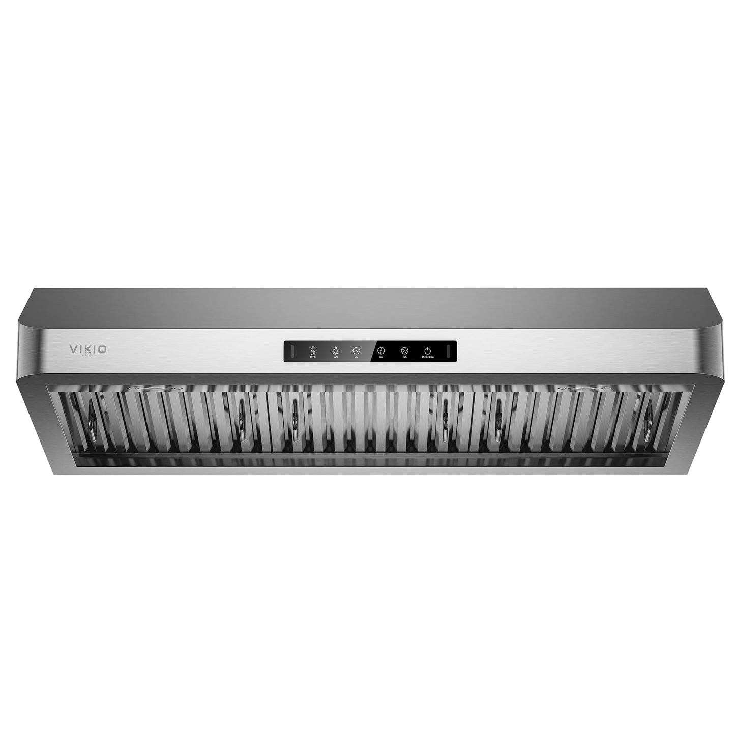 VIKIO HOME Range Hood 36 Inch Under Cabinet, Kitchen Hood with 980 CFM, 3-Speed Gesture Sensing & Touch Control Panel, Stainless Steel Vent 3 Pcs Baffle Filters with Handlebar, Ducted, LED light