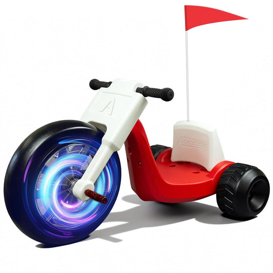 Electric Tricycle for Toddlers 3-5 Year Olds, Toddler Bike with 2-Speed Control, Kids Balance Bike with LED Lights, Adjustable Seat, 66Lbs Load Capacity