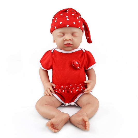 IVITA 14 inch Sleeping Silicone Baby Dolls Girl Weighted 3.81 lb,[NOT Vinyl],Silicone Full Body Reborn Realistic Real Life Lifelike Newborn Soft Babies with Accessories & Gift Box for Kids Age 3+