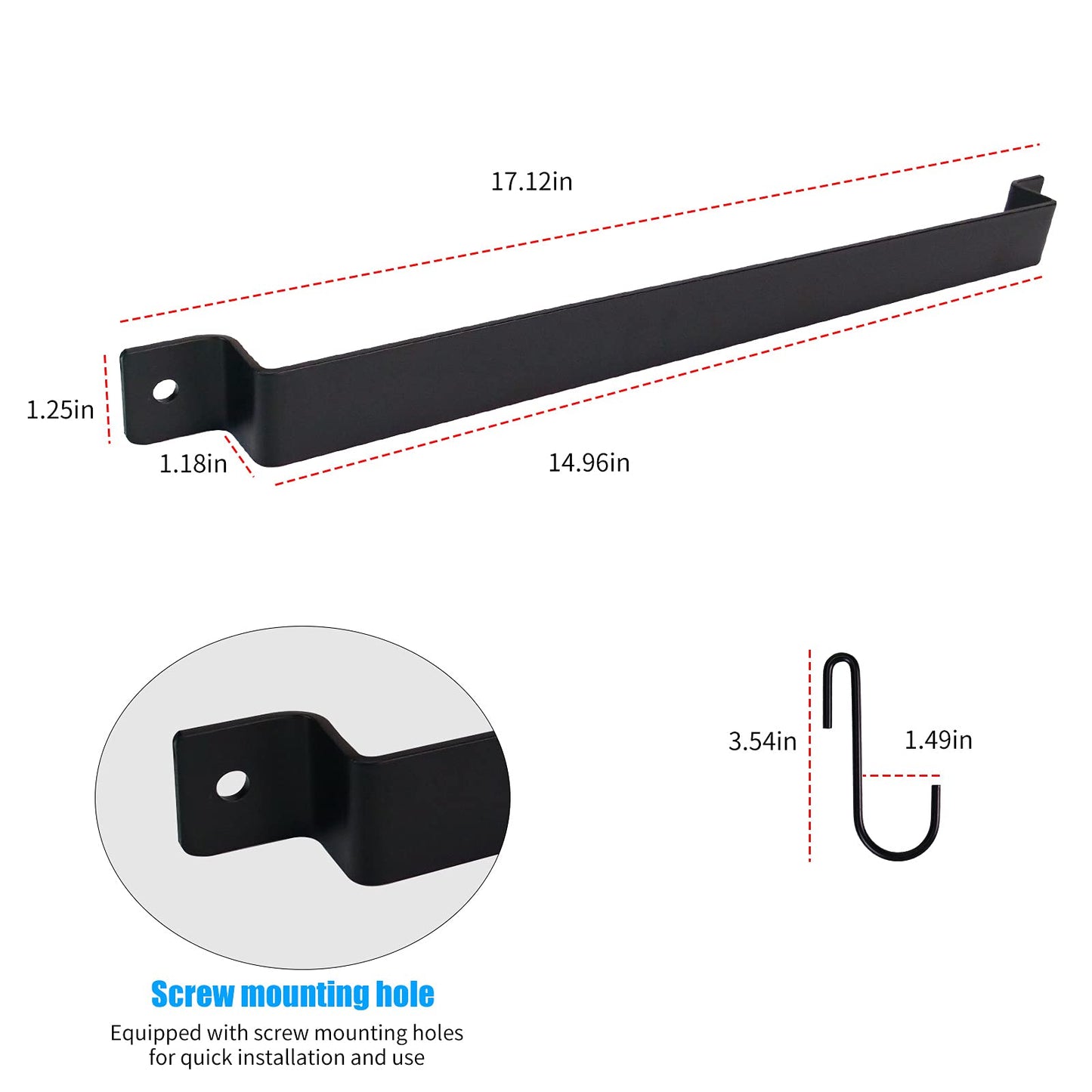 Wrought Iron Kitchen Holder: 10-Hook Wall-Mounted Utensil Rack with Black Finish - Ideal for Pots, Pans, Coffee Mugs