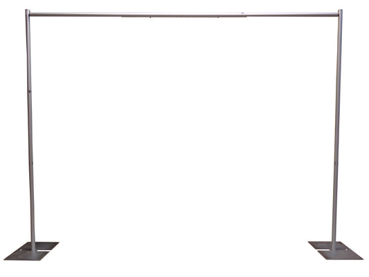 OnlineEEI 8 Foot Tall Fixed Height Portable Pipe and Drape Backdrop Kit 8ft x 10ft (No Drapes)