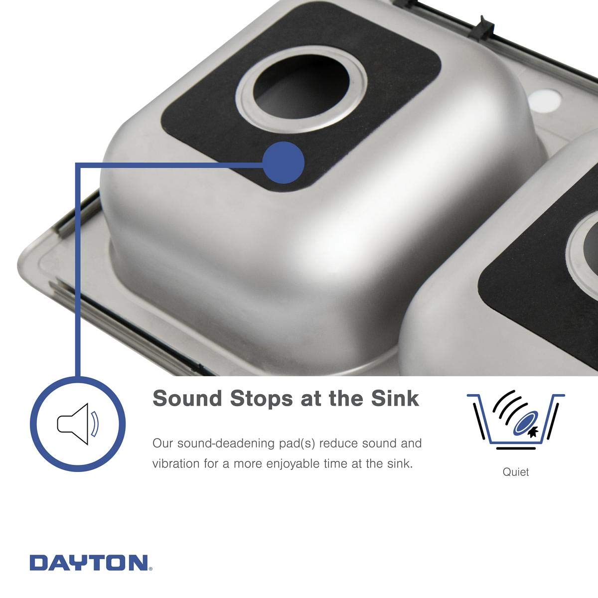 Elkay D115151 Dayton Single Bowl Drop-in Stainless Steel Bar Sink 15 x 15 with 2" Drain Hole