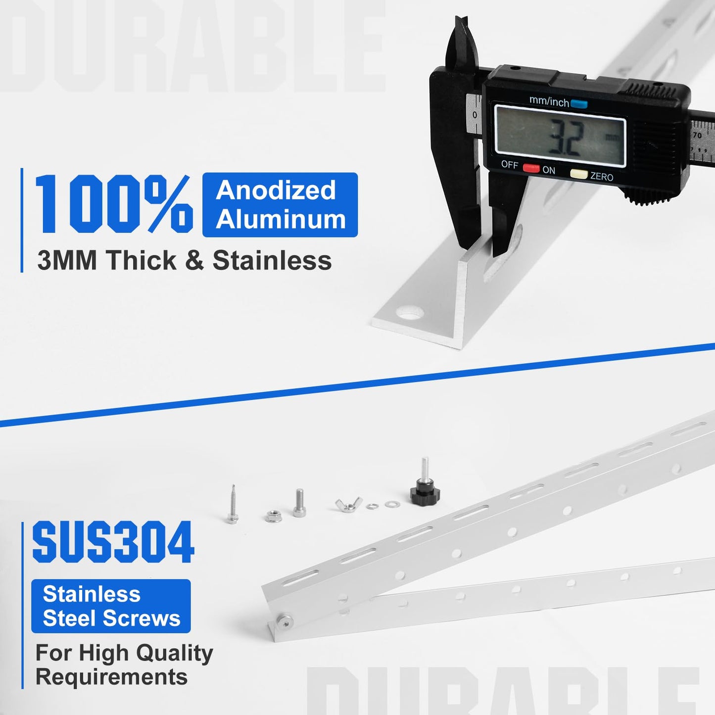 ECO-WORTHY 2 Sets 45inch Solar Panel Mount Brackets Adjustable Tilt Mount Brackets, Suitable for 2-4pcs 100 200 300 400 Watt Solar Panel for Roof, RV, Boat, and Off-Grid