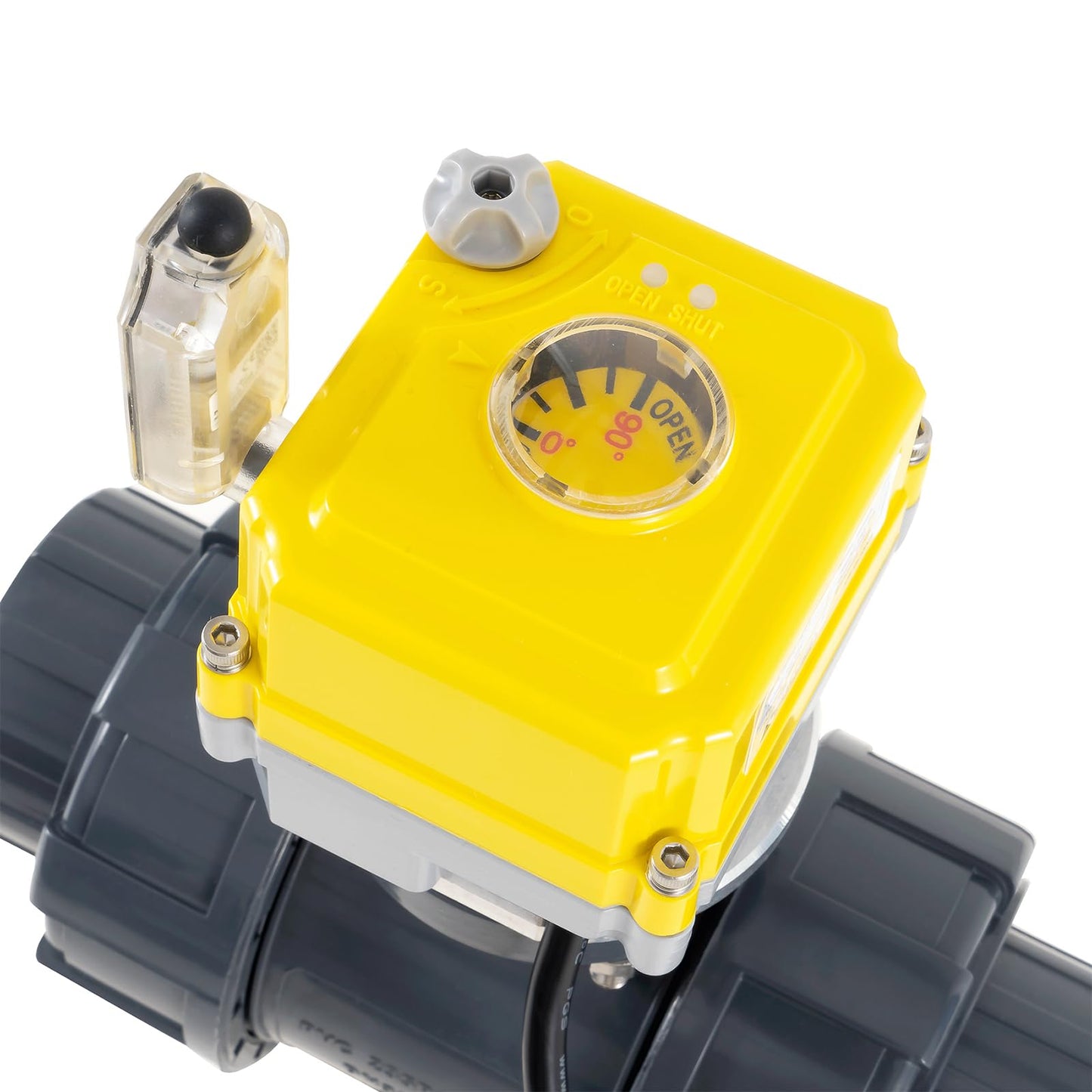 ABPLAG Smart WiFi Water Valve - 2.0-inch Electric Ball Valve with DC24V Actuator/AC110V-230V Power Adapter, TUYA-APP Control, Timed Automatic Shutdown of Home/Industrial Pipes