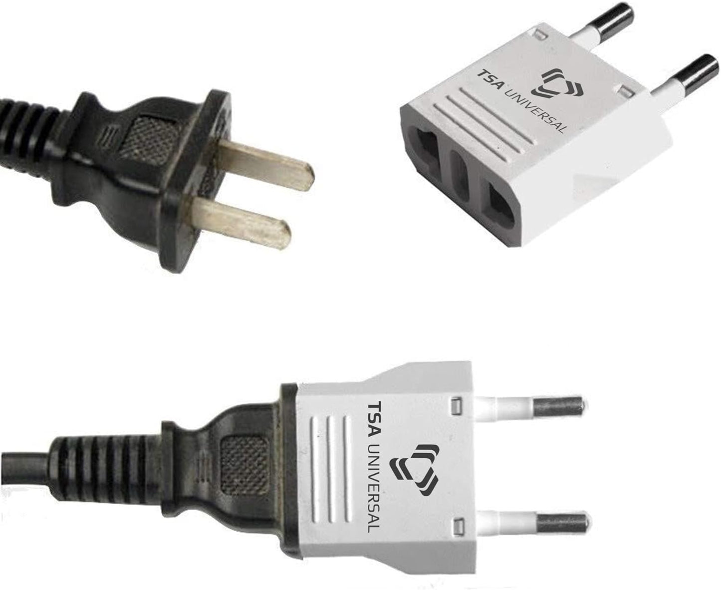 TSA Universal (6-Pack, United States to France Travel Power Adapter to Connect North American Electrical Plugs