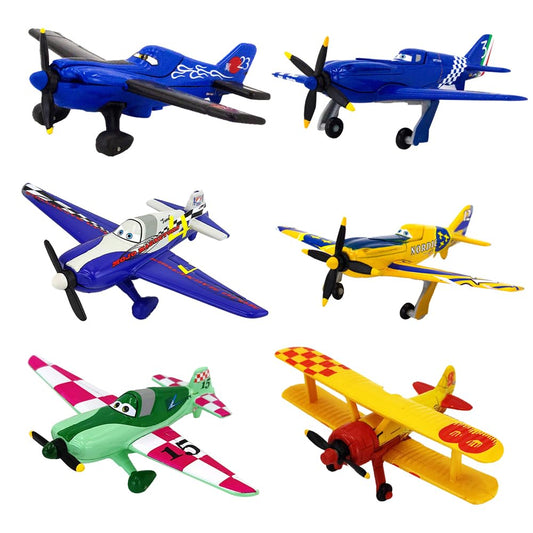 6 Pack Movie Planes Metal Diecast Airplane Toy Set (6 Pack Planes Set A)