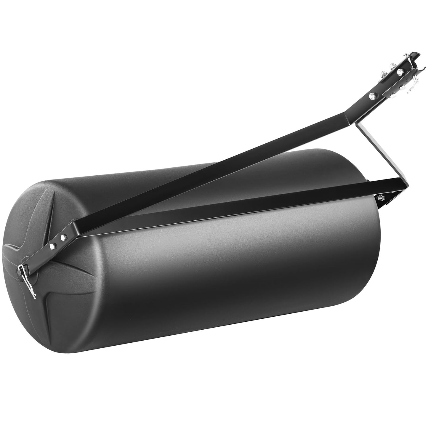 VEVOR Tow Behind Lawn Roller, 400lbs Sand/Water Filled Yard Roller, LLDPE Drum and Steel Frame Sod Roller with Easy-Turn Plug, Tow Behind a Tractor or ATV for Lawn, Garden, Farm, Park, Black