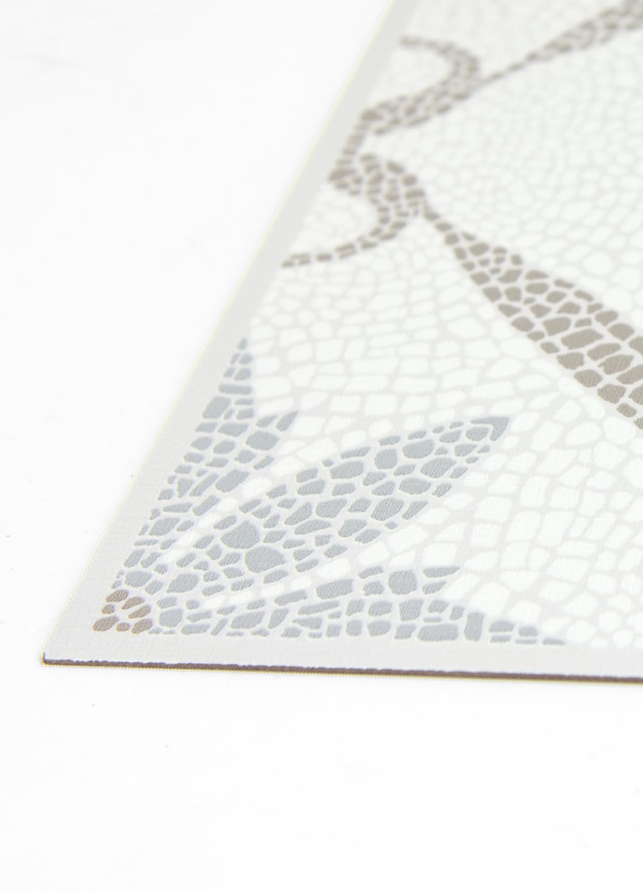FloorPops Jamila Grey Peel and Stick Floor Tiles, Medallion Vinyl Floor Tiles, Water Resistant, 12 in x 12 in, Pack of 10