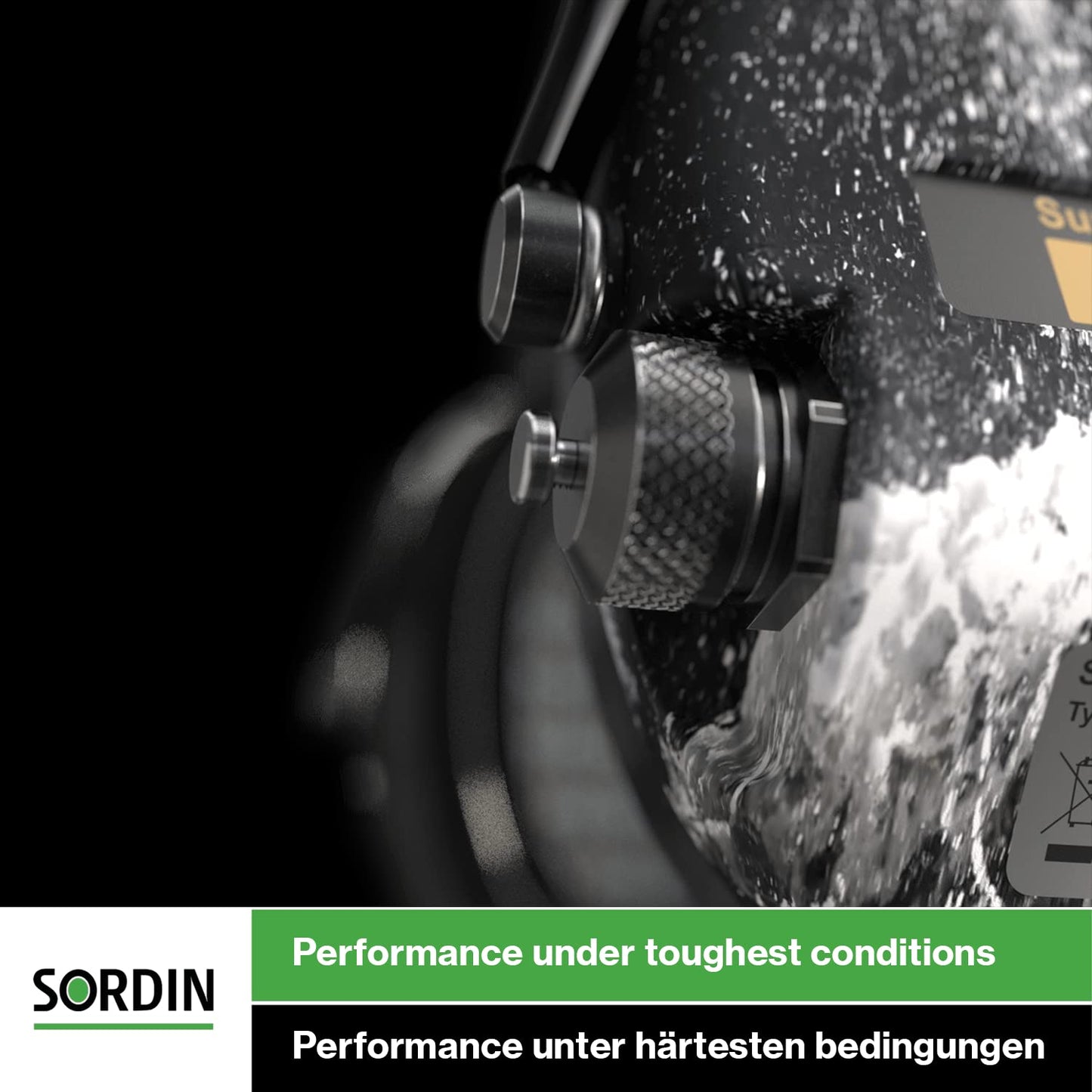 Sordin Pro-X Ear Muffs - 75302-X/L-02-G-S - Active and Electronic Ear Defenders w/Leather Headband - Gel Pads - Black