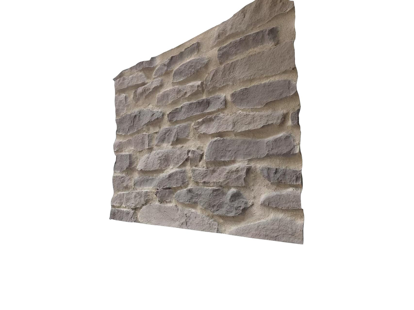 Faux Stone Wall Covering Panels | FRP 3D Wall Cladding for Interior or Exterior Stacked Stone Siding Panel | Martian Rocks Gray (4 Pieces Cover 23.6 sq.ft)