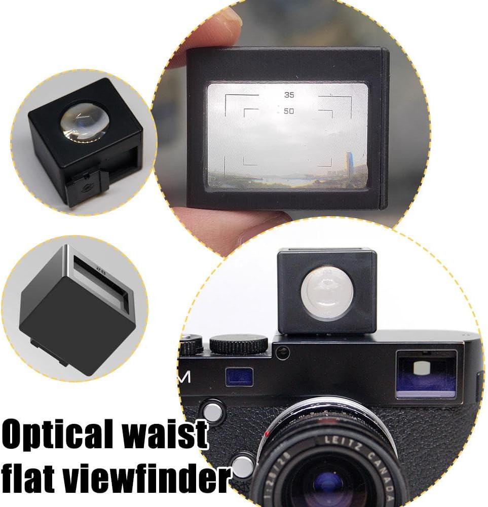 RYGRZJ 35/50 Frame Film & Slide Viewer, Color Isolation View Finder, External Optical Waist Level Finder, View Catcher