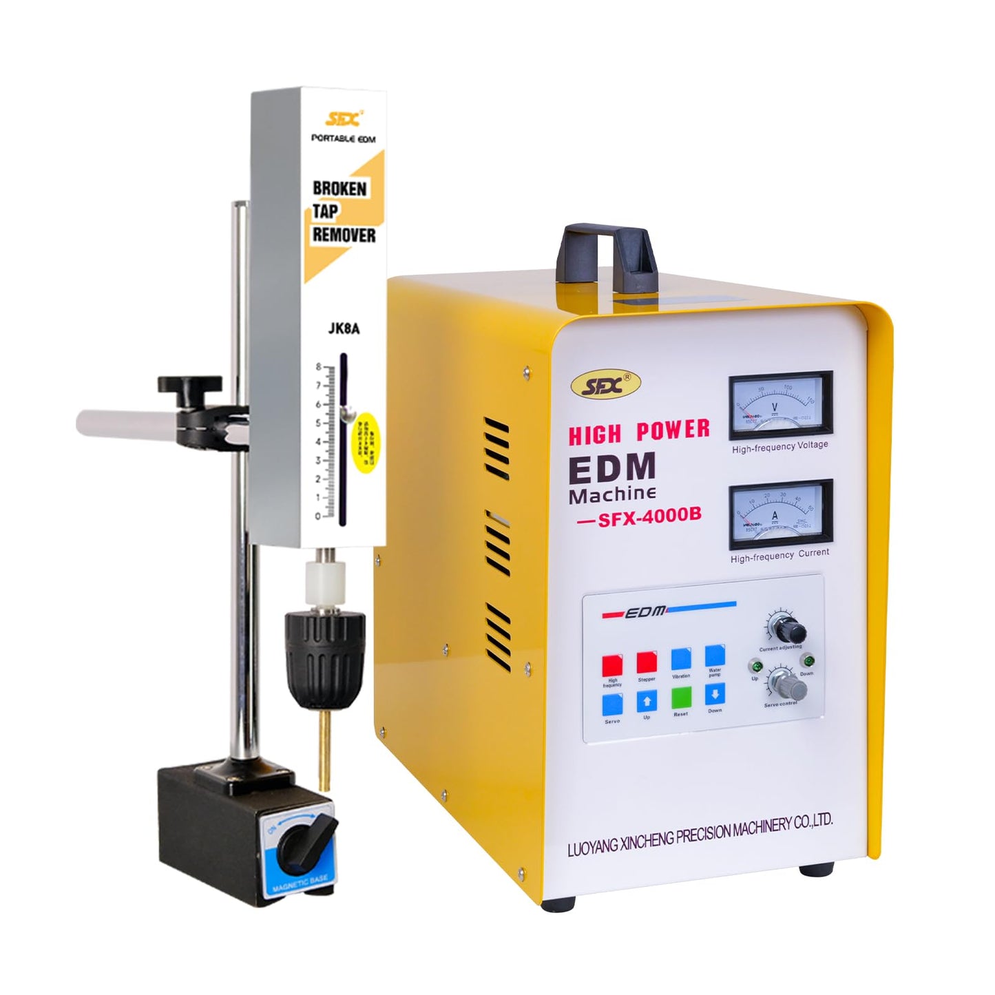 SFX 3000W Portable EDM broken tap remover tap eroder tap removal tool tap burner tap disintegrator fast remove 5/64'' to 1-57/64'' broken drills, taps, reamers, bolts (Depth setting for blind hole)