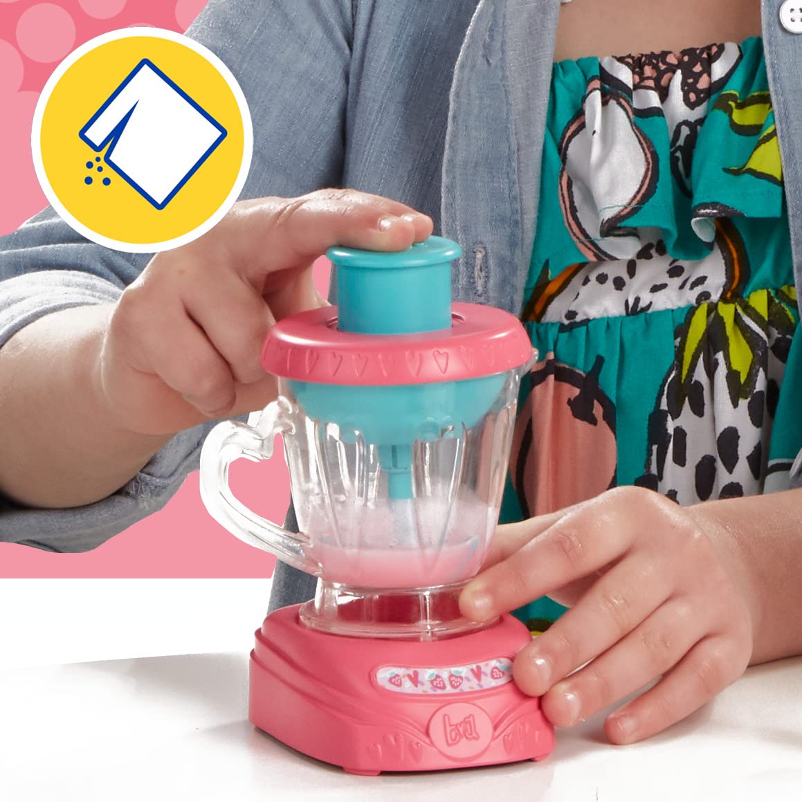 Baby Alive Magical Mixer Baby Doll, Strawberry Shake, Doll with Toy Blender, Baby Doll Set for Kids 3 and Up, Blonde Hair