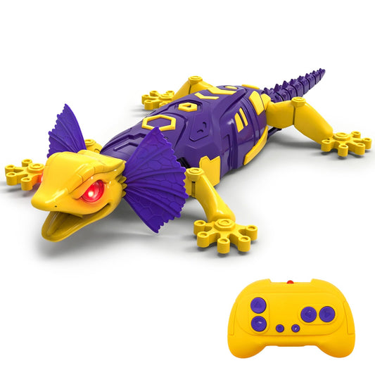 Fistone RC Wall Crawler Gecko, Glow in The Dark Lizard, Rechargeable Remote Control Robot Fun Kids Toys