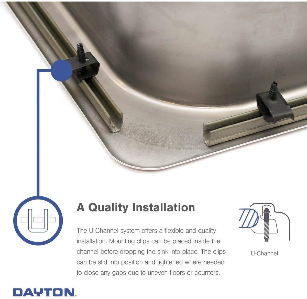 Elkay Dayton D125223 Single Bowl Drop-in Stainless Steel Sink, Satin, 25 x 22