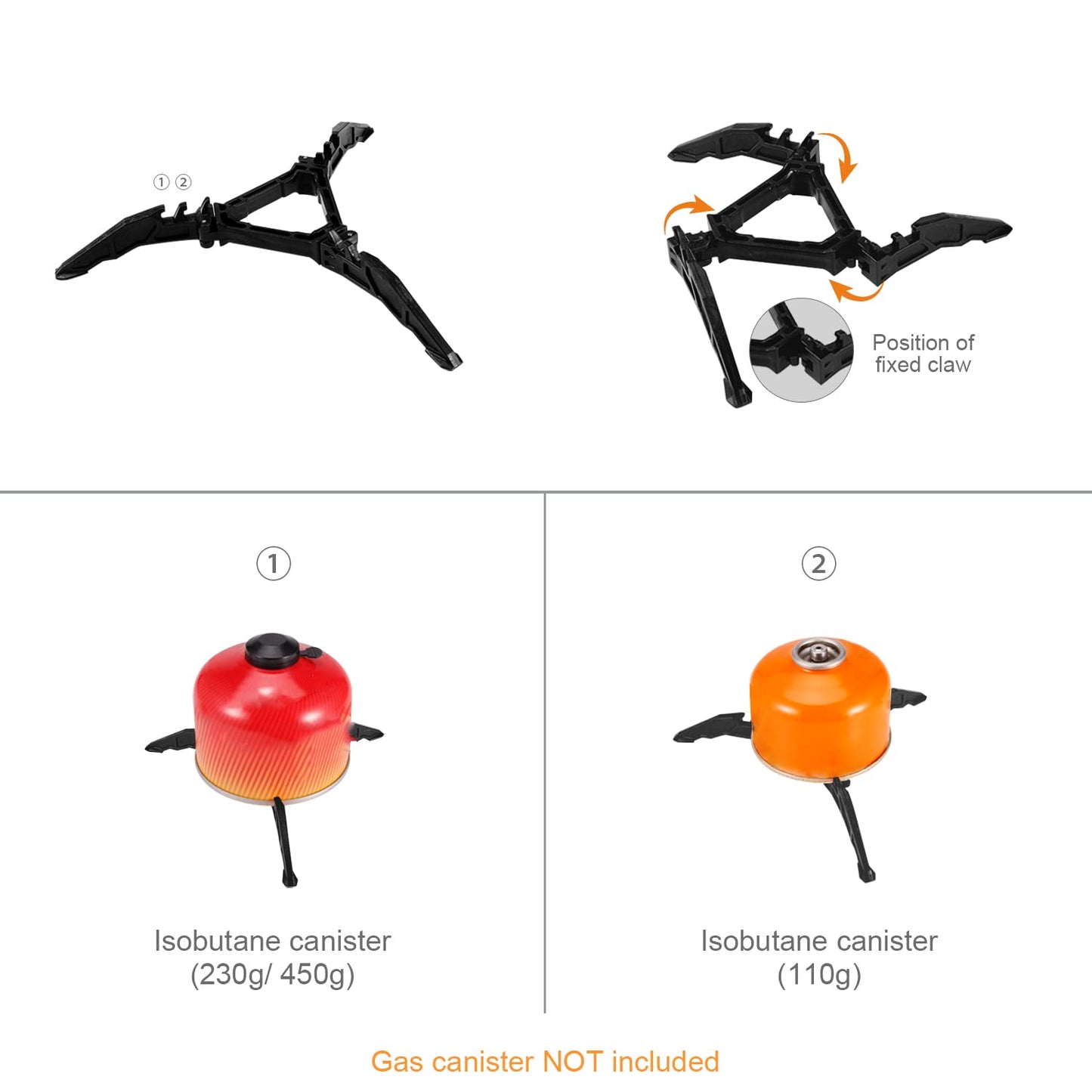 Odoland 8pcs Camping Cookware Mess Kit, Camping Pot and Pan Set with Mini Backpacking Stove, Stainless Steel Cup, Spork and Tank Bracket, Cooking Gear for Outdoor, Hiking, Picnic, Campfire, Green